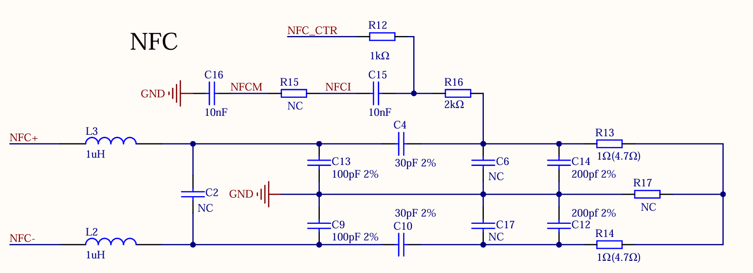 CH585M-EVT-R1 NFC 部分原理图截图